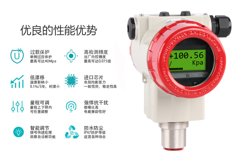 米科MIK-P3000高精度單晶硅壓力變送器性能優(yōu)勢