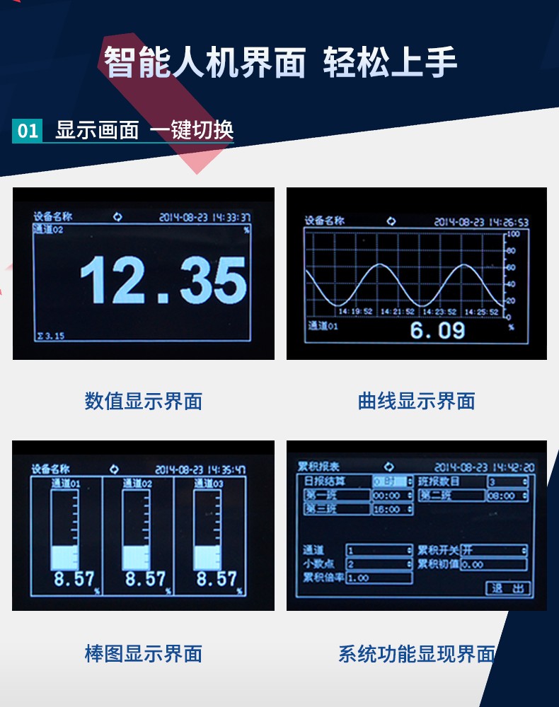 米科MIK-R200D無(wú)紙記錄儀顯示界面
