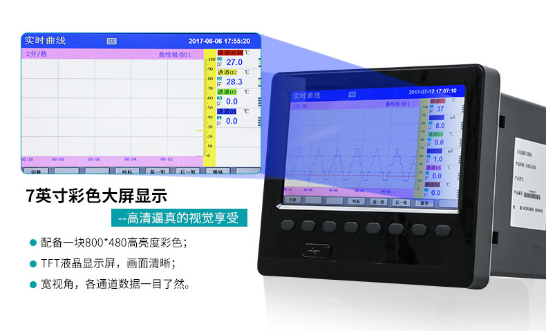 米科MIK-R6000C彩色無(wú)紙記錄儀顯示界面